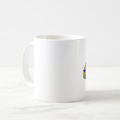 MalerPenguin - weißer Kaffee-Tasse Kaffeetasse (Vorderseite Links)