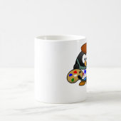 MalerPenguin - weißer Kaffee-Tasse Kaffeetasse (Mittel)