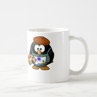 MalerPenguin - weißer Kaffee-Tasse Kaffeetasse