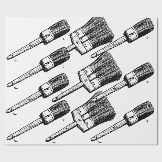 Malerpinselentwurf Geschenkpapier (Flach)