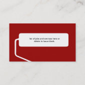 Malerrote Visitenkarte (Rückseite)