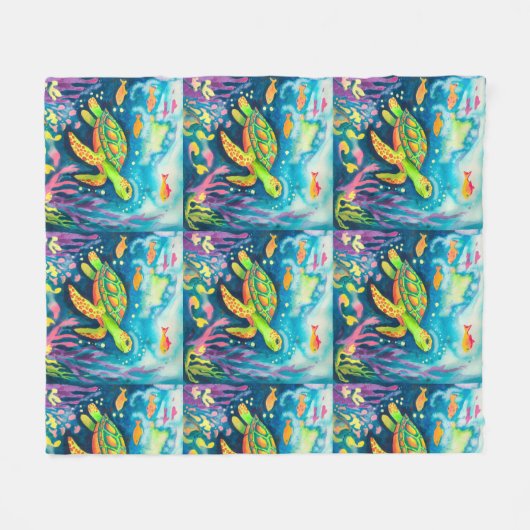 Malerschildkröte Fleecedecke (Vorderseite (Horizontal))