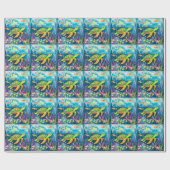 Malerschildkröte Geschenkpapier (Flach)
