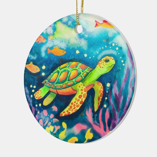 Malerschildkröte Keramik Ornament (Links)