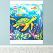 Malerschildkröte Leinwanddruck (Insitu (Holzboden))