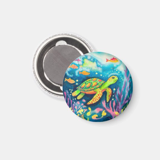 Malerschildkröte Magnet (Vorderseite/Rückseite)