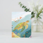 Malerschildkröte Postkarte (Stehend Vorderseite)