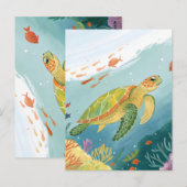 Malerschildkröte Postkarte (Vorne/Hinten)