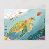 Malerschildkröte Postkarte (Rückseite)