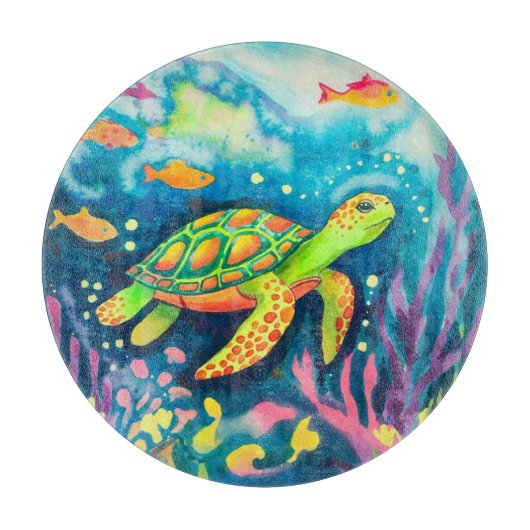 Malerschildkröte Schneidebrett (Vorderseite)