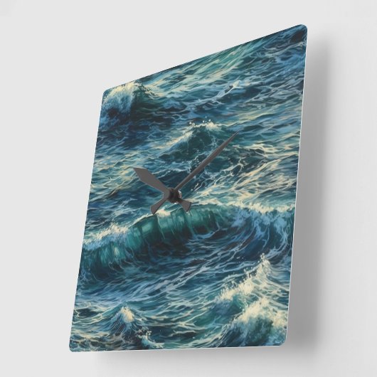 Malerseeschwellen Quadratische Wanduhr (Winkel)