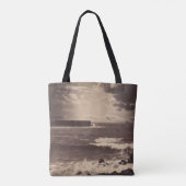 Malersiche Abendküstenansicht  Tasche (Rückseite)