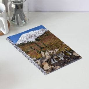 Malersiche Mount Rainier und Edith Creek Landschaf Notizblock