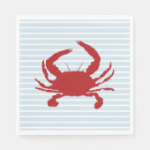 Malerstreifen mit blauem Krabbengewebe Serviette (Vorderseite)