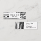 Malerstrippte Textur minimalistisch Mini Visitenkarte (Vorne/Hinten)