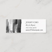 Malerstrippte Textur minimalistisch Mini Visitenkarte (Rückseite)