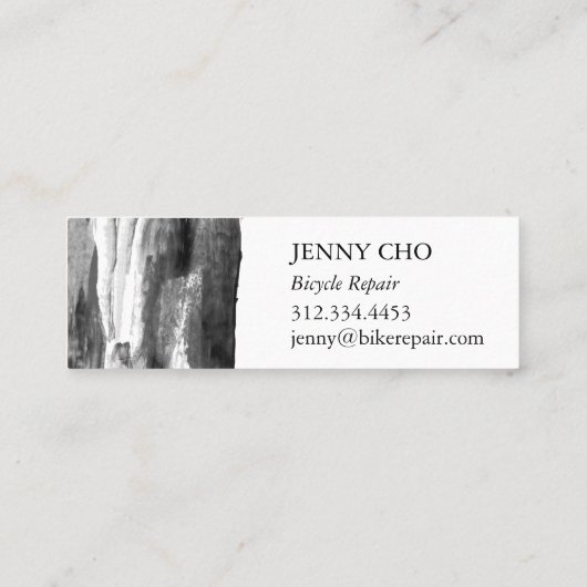 Malerstrippte Textur minimalistisch Mini Visitenkarte (Rückseite)