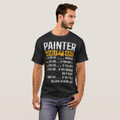 Malerstundenrate Funny Painter Geschenke T-Shirt (Vorne ganz)