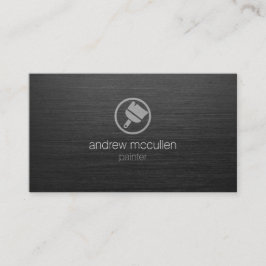 Malertools Pinselpinsel Symbol Dunkel gebürstetes  Visitenkarte