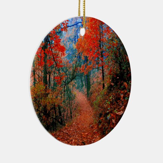 Malerwald Herbstflame Wasserfarben Ornament (Rechts)