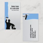 Malerwalze Pinselstrich blaue Visitenkarte (Vorne/Hinten)