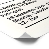 Malevich Black Circle Art Print Suprematism Poster (Ecke)