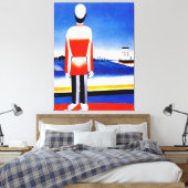 Malevich - Der Mensch in der Landschaft des Suprem Leinwanddruck (Insitu (Schlafzimmer))