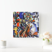 Malevich Kazimir Der Knifegrinder Quadratische Wanduhr (Zuhause)