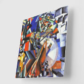 Malevich Kazimir Der Knifegrinder Quadratische Wanduhr (Winkel)