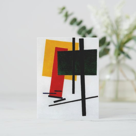 Malevich - Suprematism 1915, famous abstract art Postkarte (Stehend Vorderseite)