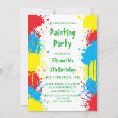 Malfete Kindergeburtstag Einladung (Vorderseite)