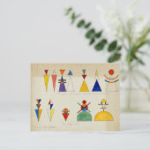 Malfiguren von Wassily Kandinsky Feiertagspostkarte (Stehend Vorderseite)
