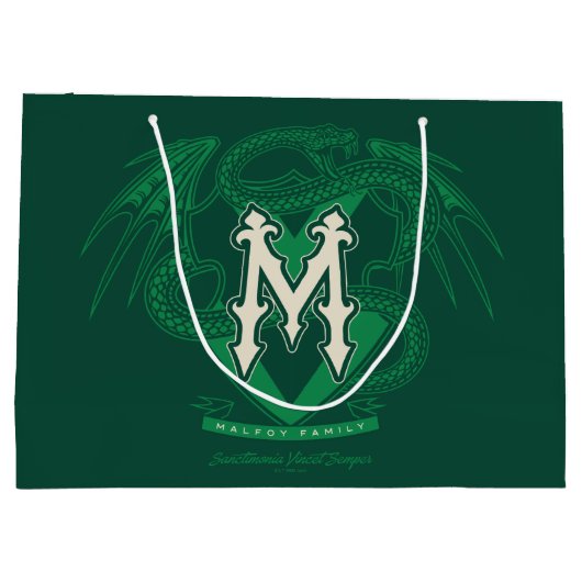 Malfoy Familienwappen Graphic Große Geschenktüte (Rückseite)