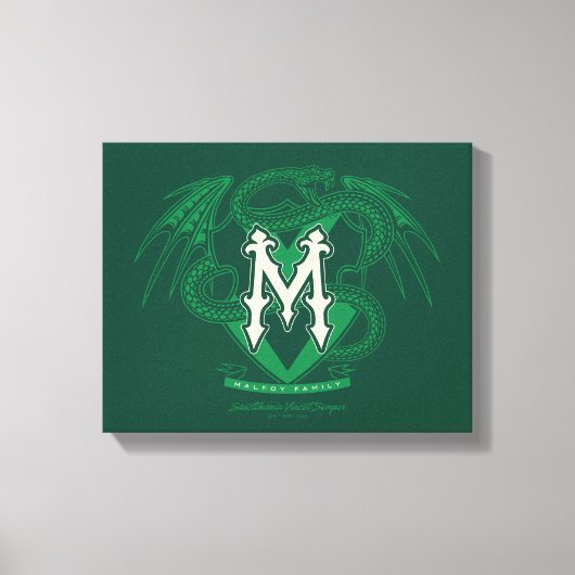 Malfoy Familienwappen Graphic Leinwanddruck (Vorderseite)