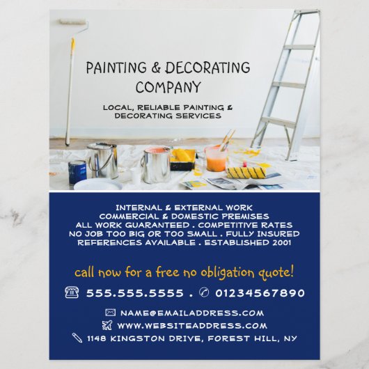 Malgeräte, Maler und Dekorator Flyer (Vorne)