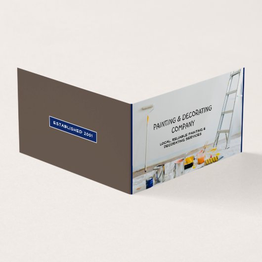 Malgeräte, Maler- und Dekoratorwerkzeug, Foto Visitenkarten (Vorderseite)