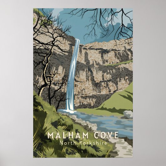 Malham Cove North Yorkshire Reiseplakat Poster (Vorne)