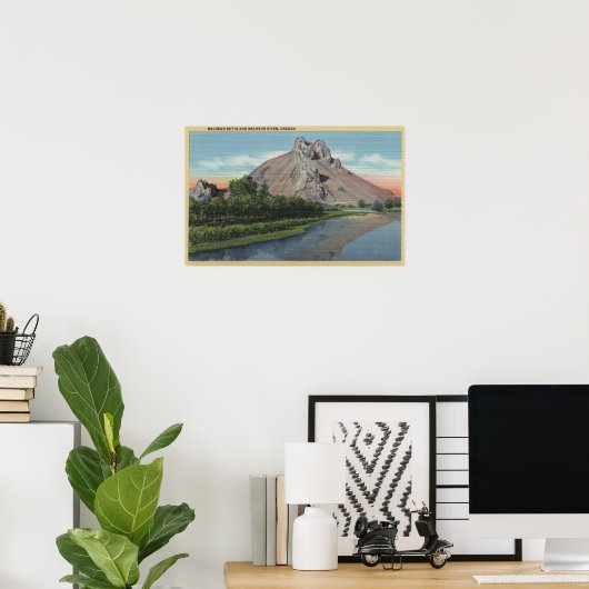 Malheur Butte & River, Oregon View Poster (Heimbüro)