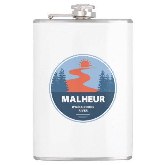 Malheur Wild und Landschaftlicher Fluss Oregon Flachmann (Vorderseite)