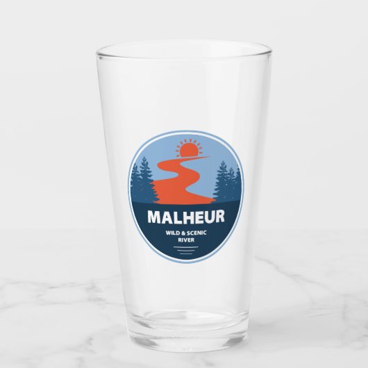 Malheur Wild und Landschaftlicher Fluss Oregon Glas (Vorderseite)