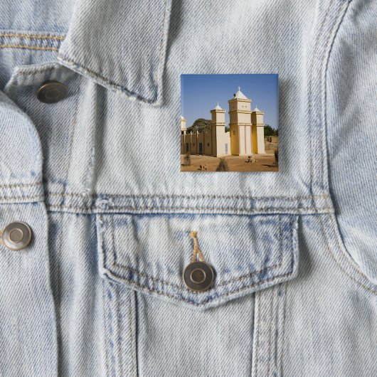Mali, Bamako. Moschee, Bamako-Djenne-Straße Button (Beispiel)