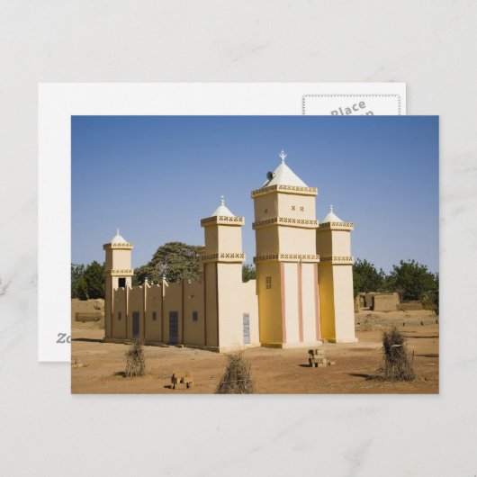 Mali, Bamako. Moschee, Bamako-Djenne-Straße Postkarte (Vorne/Hinten)