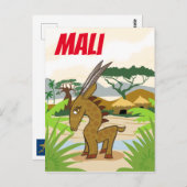 Mali chiwara postkarte (Vorne/Hinten)