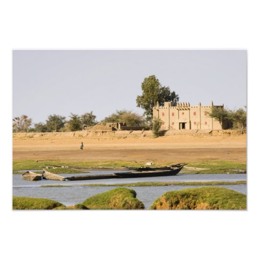 Mali, Djenne. Bani River bei Djenne Fotodruck (Vorne)