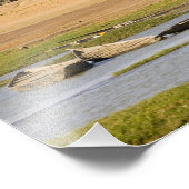 Mali, Djenne. Bani River bei Djenne Fotodruck (Ecke)