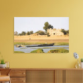 Mali, Djenne. Bani River bei Djenne Leinwanddruck (Insitu (Wohnzimmer))