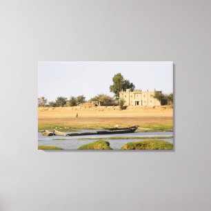 Mali, Djenne. Bani River bei Djenne Leinwanddruck