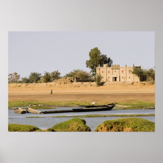 Mali, Djenne. Bani River bei Djenne Poster (Vorne)