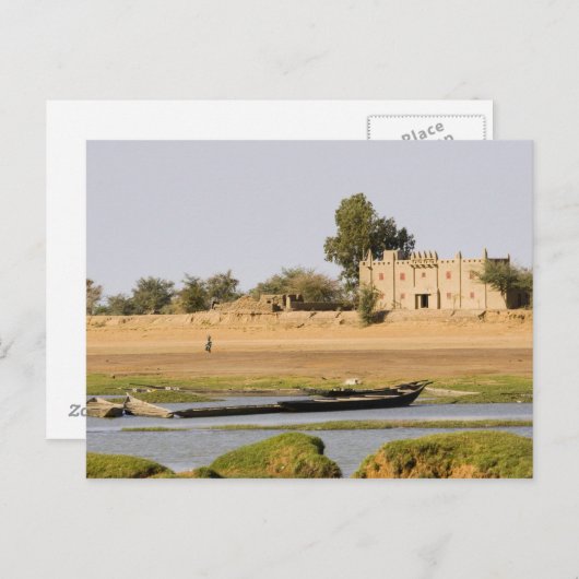 Mali, Djenne. Bani River bei Djenne Postkarte (Vorne/Hinten)