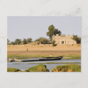 Mali, Djenne. Bani River bei Djenne Postkarte